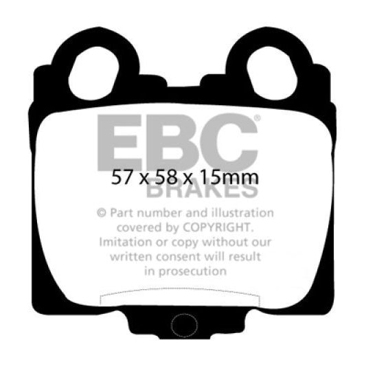 EBC DP41224R - EBCDP41224R - EBC 98-05 Lexus GS300 3.0 Yellowstuff Rear Brake Pads - Shipped in Europe - Tuningsupply.com