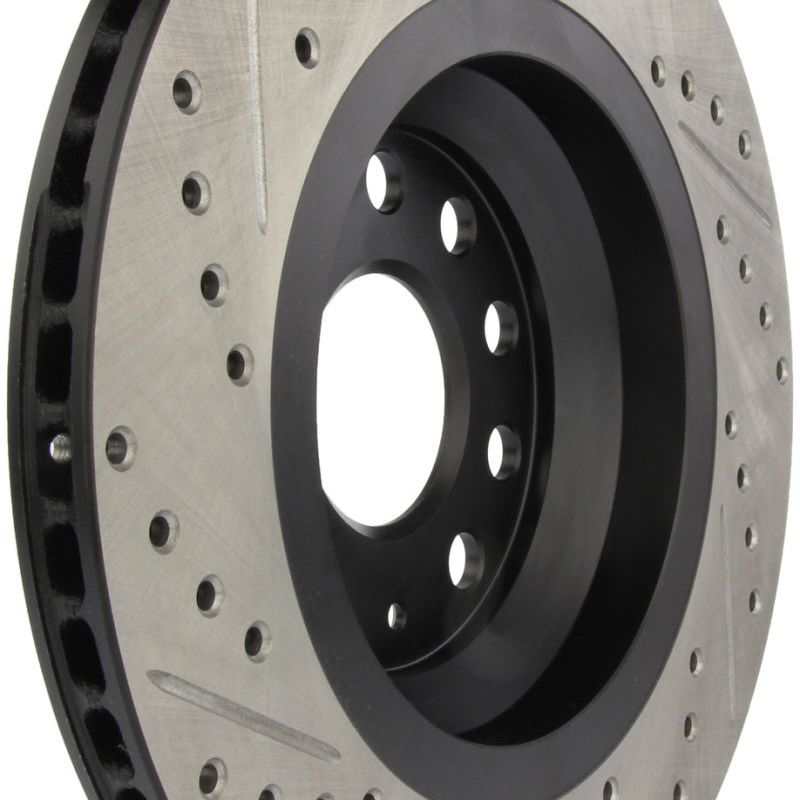 Stoptech 127.33113L - STO127.33113L - StopTech 09 VW Passat CC / 06-09 Passat Slotted & Drilled Left Rear Rotor - Shipped in Europe - Tuningsupply.com