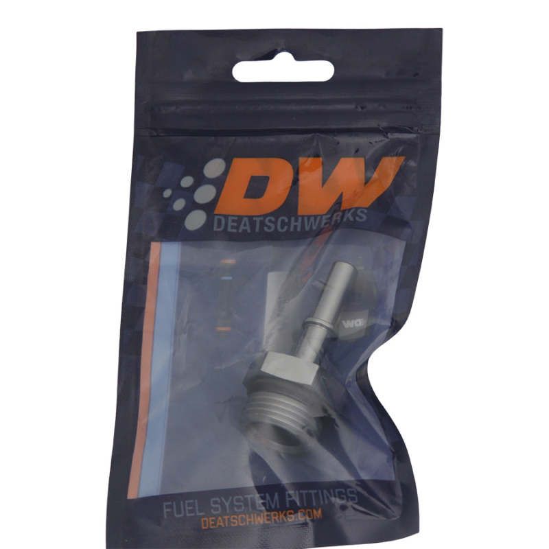 DeatschWerks 6-02-0124 - DWK6-02-0124 - DeatschWerks 10AN ORB Male to 5/16in Male EFI Quick Connect Adapter - Anodized DW Titanium - Shipped in Europe - Tuningsupply.com