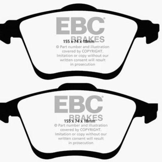 EBC DP31773C - EBCDP31773C - EBC 06-09 Mazda 6 2.3 Turbo (Mazdaspeed) Redstuff Front Brake Pads - Shipped in Europe - Tuningsupply.com