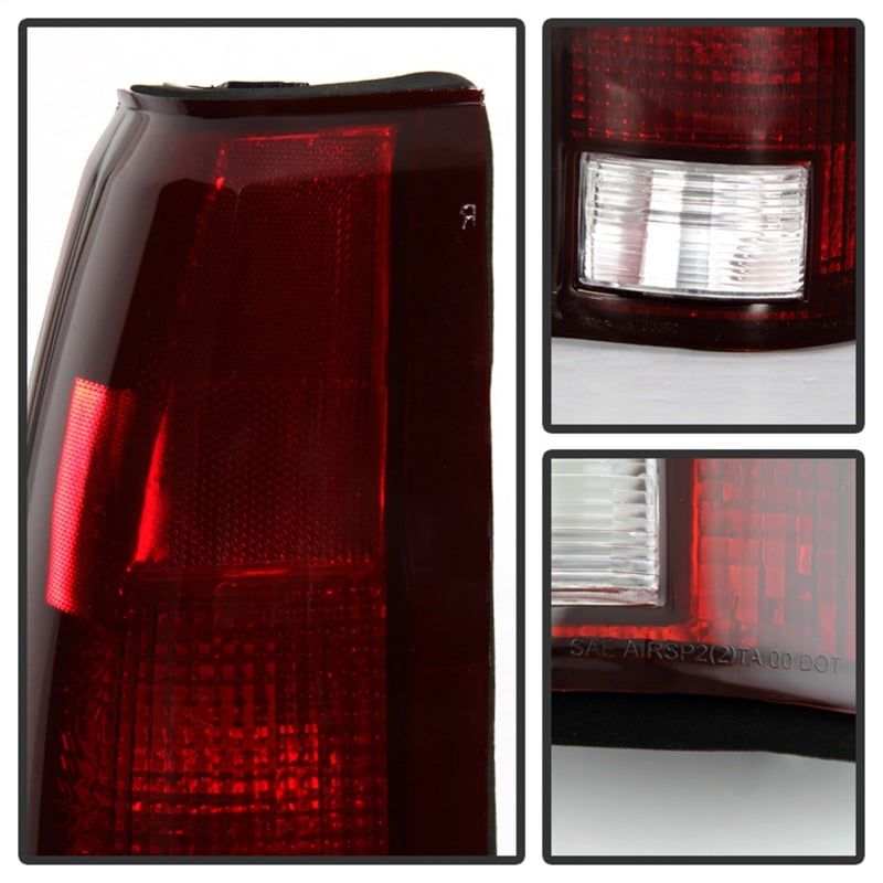 SPYDER 9028786 - SPY9028786 - xTune Chevy/GMC C1500/C2500/C3500 88-01 OEM Style Tail Light - Red Smoked ALT-JH-CCK88-OE-RSM - Shipped in Europe - Tuningsupply.com