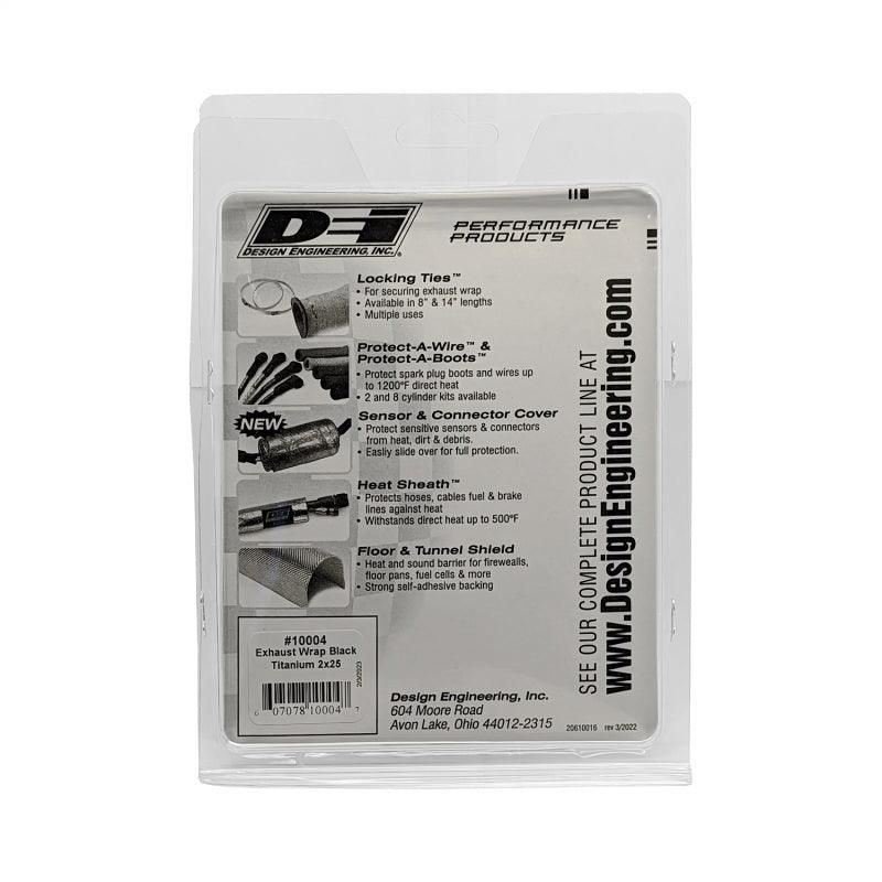 DEI 10004 - DEI10004 - DEI Exhaust Wrap 2in x 25ft - Titanium - Black - Shipped in Europe - Tuningsupply.com