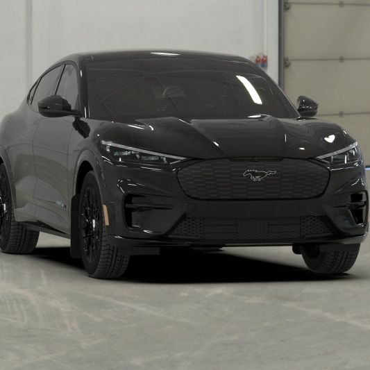 Rally Armor MF96-UR-BLK-RD - RALMF96-UR-BLK-RD - Rally Armor 21-25 Ford Mustang Mach-E/GT/Rally Black UR Mud Flap w/Red Logo - Shipped in Europe - Tuningsupply.com