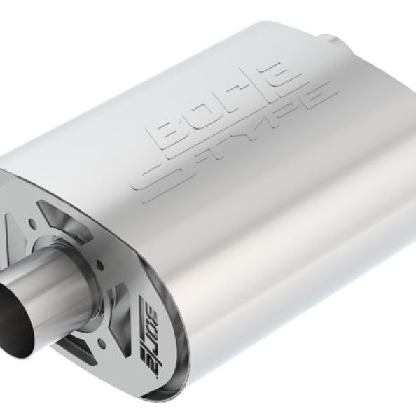 Borla 400855 - BOR400855 - Borla CrateMuffler Ford Coyote 5.0L S-Type 2.5in Offset/Center 12inx6inx10.34in Muffler - Shipped in Europe - Tuningsupply.com