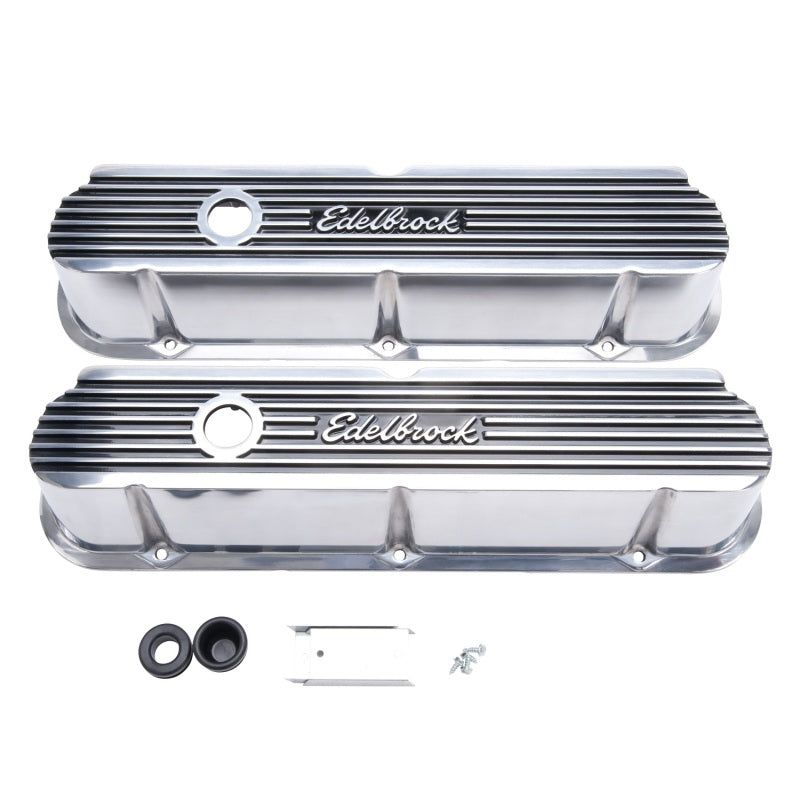 Edelbrock 4264 - EDE4264 - Edelbrock Valve Cover Elite II Series Ford 289-302-351W CI V8 Tall Polished - Shipped in Europe - Tuningsupply.com