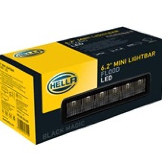 Hella LA358176201 - HELLA358176201 - Hella Universal Black Magic 6 L.E.D. Mini Light Bar - Flood Beam - Shipped in Europe - Tuningsupply.com