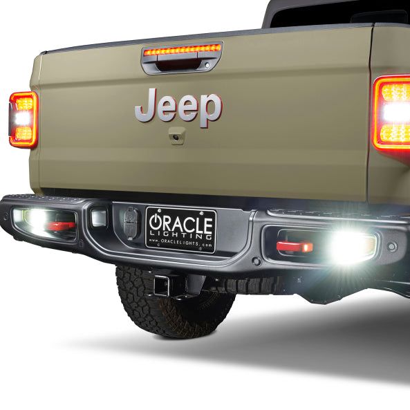 ORACLE Lighting 5881-504 - ORL5881-504 - Oracle Jeep Gladiator JT Rear Bumper LED Reverse Lights w/ Plug & Play Harness - 6000K - Shipped in Europe - Tuningsupply.com