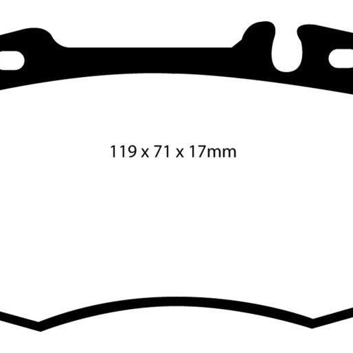 EBC DP41363R - EBCDP41363R - EBC 02-04 Mercedes-Benz C32 AMG (W203) 3.2 Supercharged Yellowstuff Front Brake Pads - Shipped in Europe - Tuningsupply.com