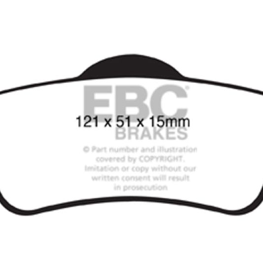 EBC DP41834R - EBCDP41834R - EBC 11+ Chevrolet Caprice 3.6 Yellowstuff Rear Brake Pads - Shipped in Europe - Tuningsupply.com