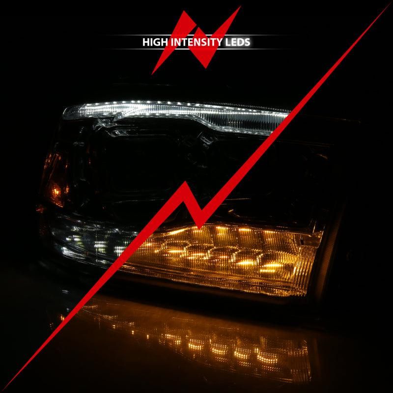 ANZO 111442 - ANZ111442 - ANZO 2009-2018 Dodge Ram 1500 Projector H.L. Switchback Chrome Amber - Shipped in Europe - Tuningsupply.com