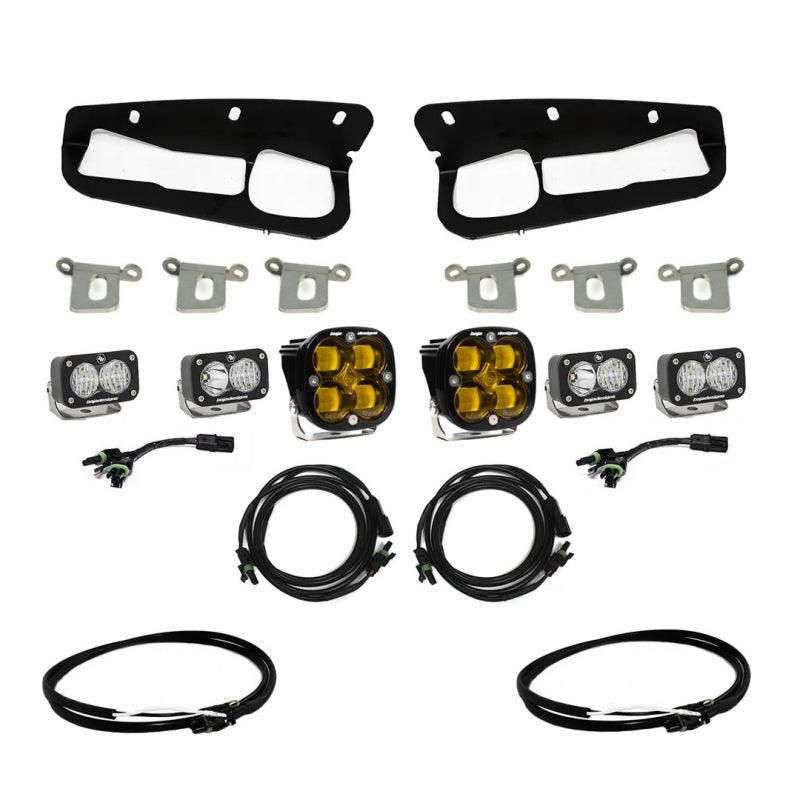 Baja Designs 447762UP - BAJ447762UP - Baja Designs 2021+ Ford Bronco Amber SAE Fog Pocket Kit w/Upfitter - Shipped in Europe - Tuningsupply.com