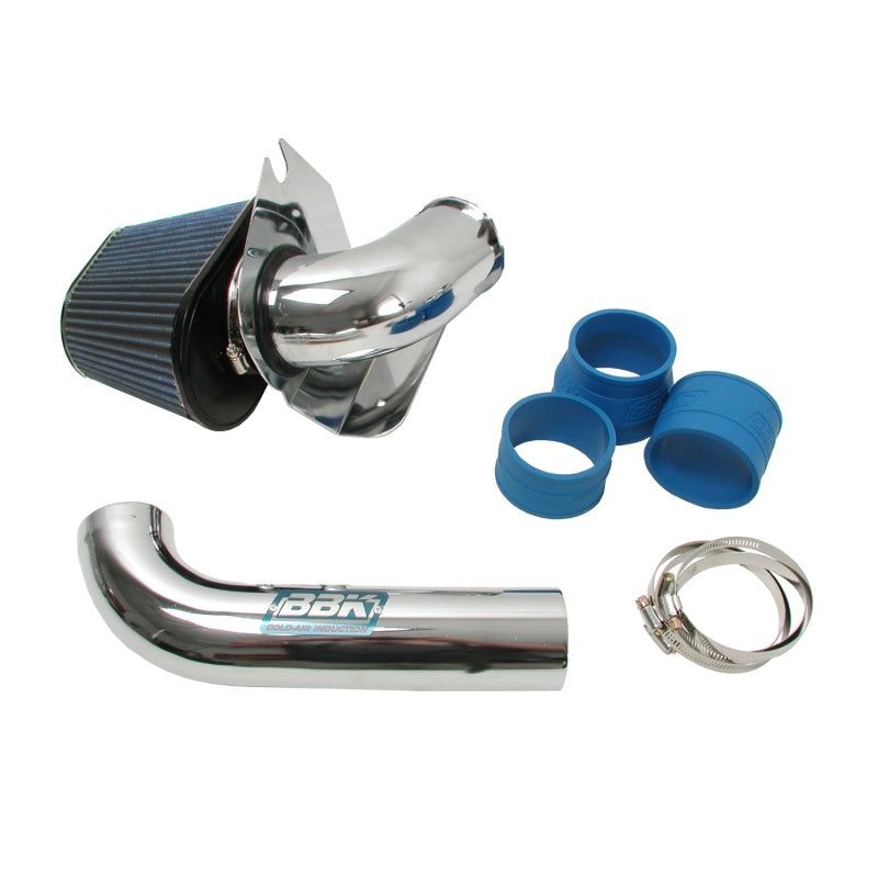 BBK 1557 - BBK1557 - BBK 86-93 Mustang 5.0 Cold Air Intake Kit - Fenderwell Style - Chrome Finish - Shipped in Europe - Tuningsupply.com