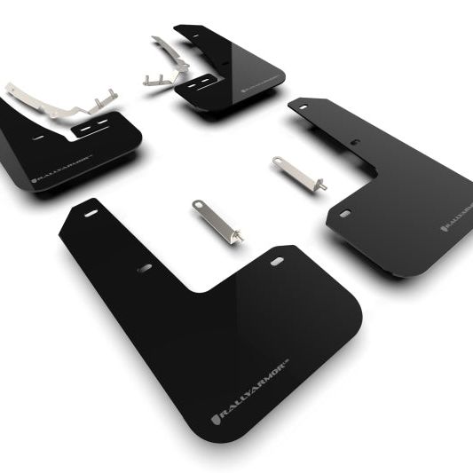 Rally Armor MF80-UR-BLK/GRY - RALMF80-UR-BLK/GRY - Rally Armor 22-25 VW MK8 Golf GTI/R Black UR Mud Flap w/Gray Logo - Shipped in Europe - Tuningsupply.com