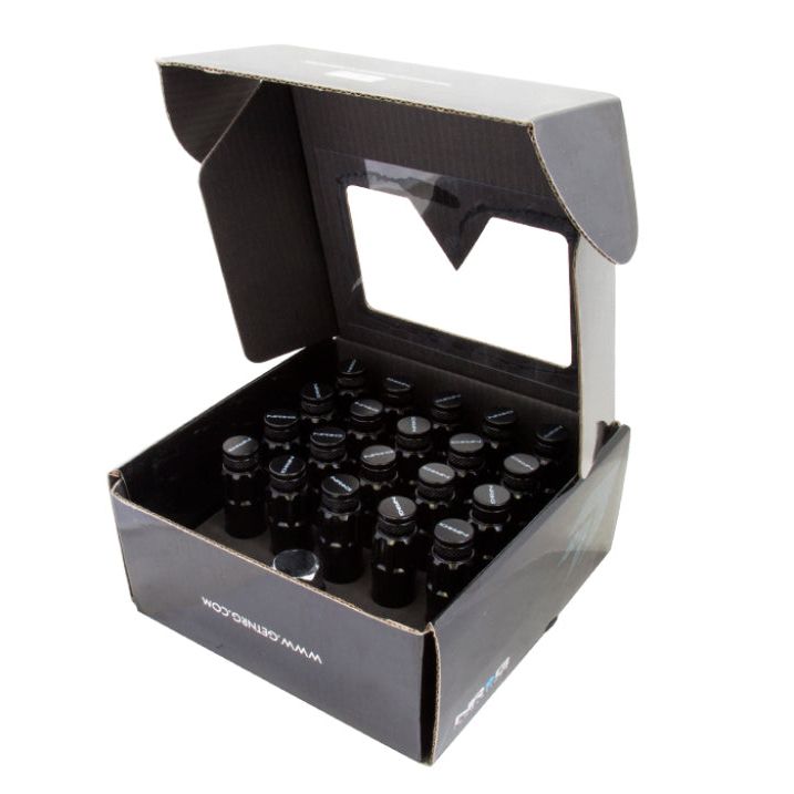 NRG LN-LS710BK-21 - NRGLN-LS710BK-21 - NRG 700 Series M12 X 1.25 Steel Lug Nut w/Dust Cap Cover Set 21 Pc w/Locks & Lock Socket - Black - Shipped in Europe - Tuningsupply.com