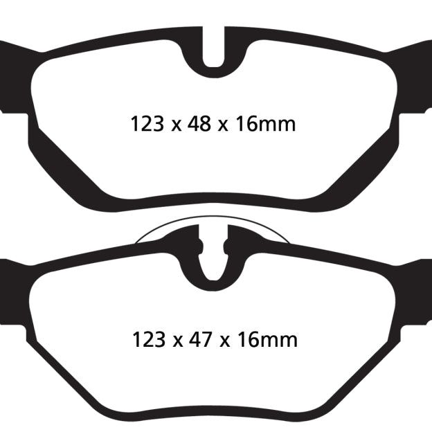 EBC DP42069R - EBCDP42069R - EBC 13+ BMW X1 2.0 Turbo (28i) Yellowstuff Rear Brake Pads - Shipped in Europe - Tuningsupply.com