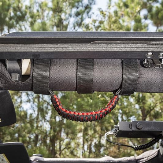 Rugged Ridge 13505.31 - RUG13505.31 - Rugged Ridge Paracord Grab Handles Red/Black Pair - Shipped in Europe - Tuningsupply.com