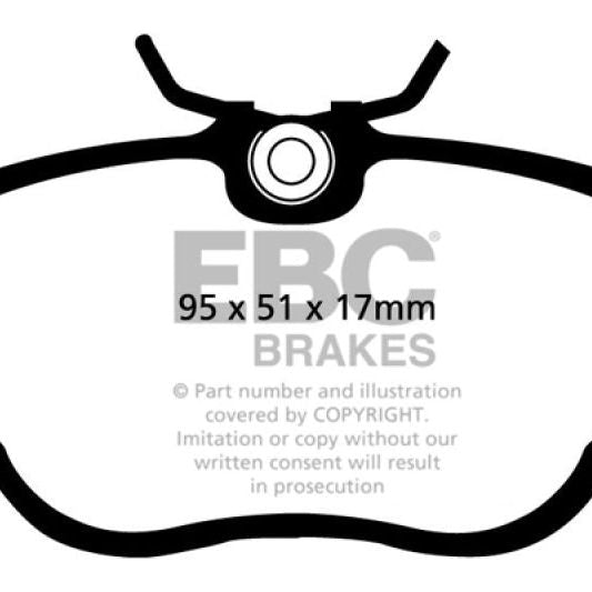 EBC DP4779R - EBCDP4779R - EBC 83-85 BMW 318 1.8 (E30) Yellowstuff Front Brake Pads - Shipped in Europe - Tuningsupply.com