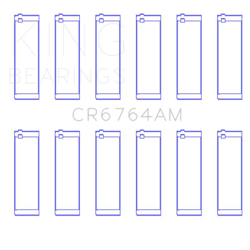 King Engine Bearings GCR6764AM - KINGCR6764AM - King Engine Bearings VW AES/AUE/ABV Connecting Rod Bearing Set (Set of 6) - Size STD - Shipped in Europe - Tuningsupply.com