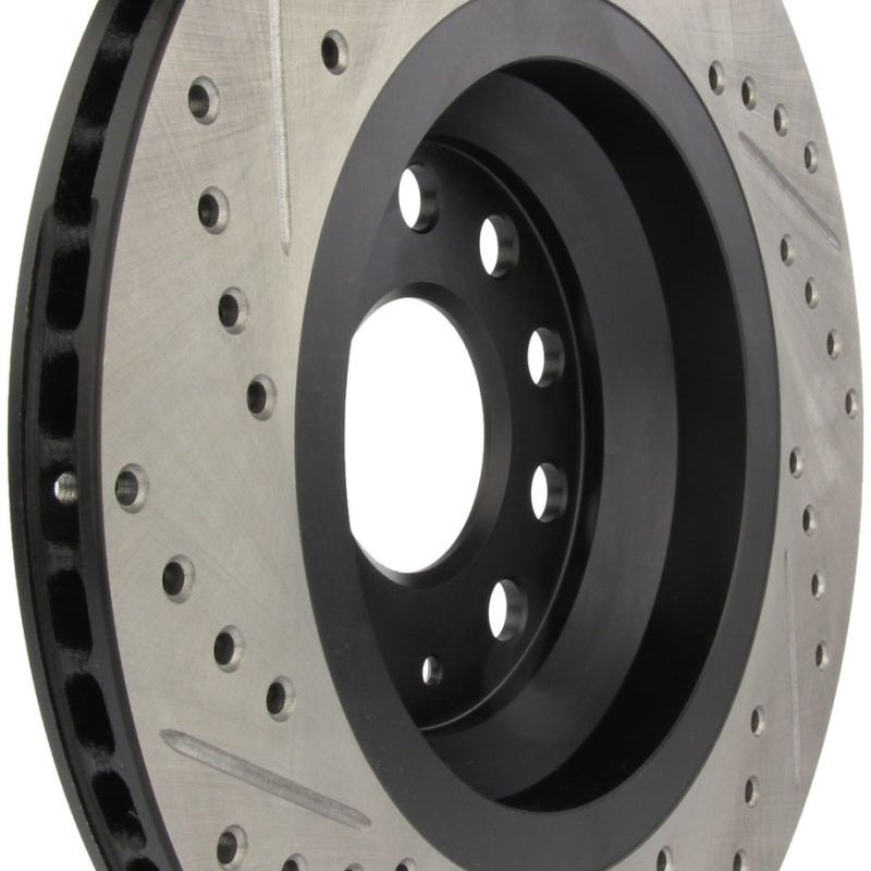 Stoptech 127.33113L - STO127.33113L - StopTech 09 VW Passat CC / 06-09 Passat Slotted & Drilled Left Rear Rotor - Shipped in Europe - Tuningsupply.com