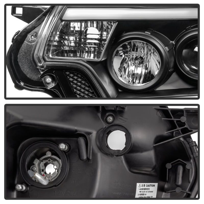 SPYDER 5081711 - SPY5081711 - Spyder Toyota Tacoma 12-15 Projector Headlights Light Bar DRL Black PRO-YD-TT12-LBDRL-BK - Shipped in Europe - Tuningsupply.com