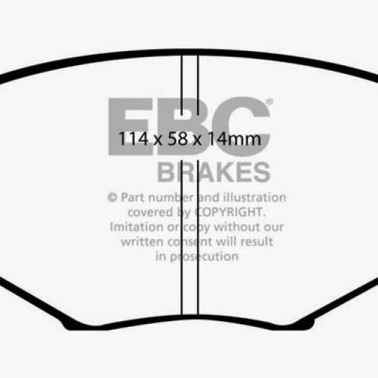 EBC DP41002R - EBCDP41002R - EBC 94-01 Mazda Miata MX5 1.8 Yellowstuff Front Brake Pads - Shipped in Europe - Tuningsupply.com