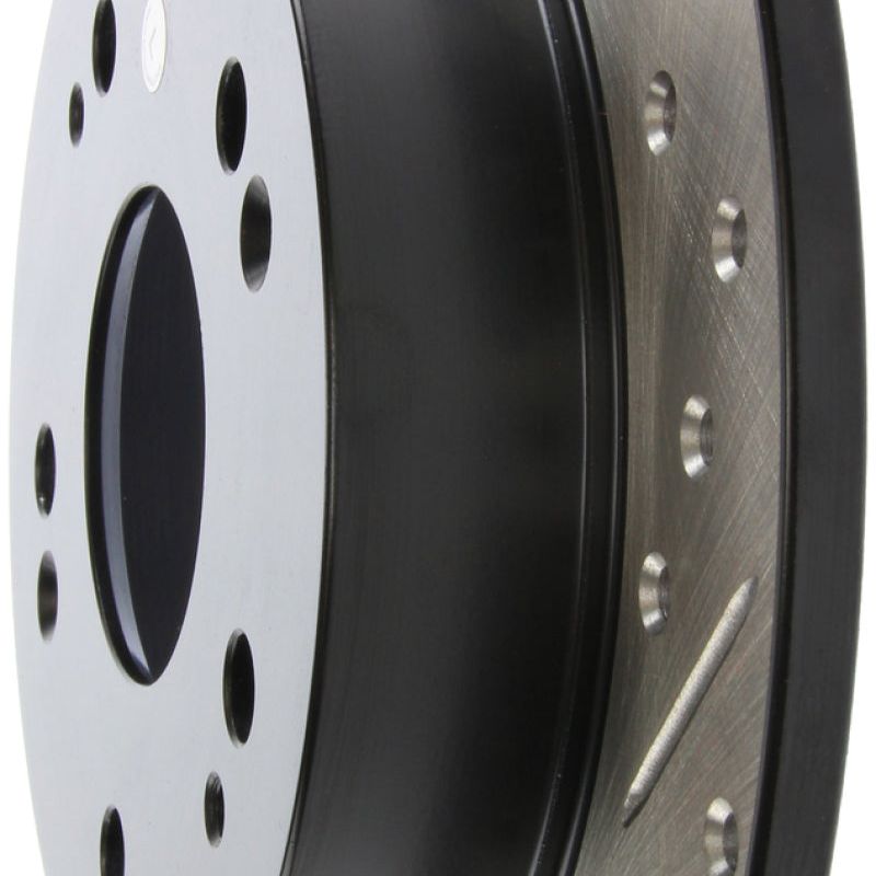 Stoptech 127.40040L - STO127.40040L - StopTech 06-09 Honda Civic Ex/Si Slotted & Drilled Left Rear Rotor - Shipped in Europe - Tuningsupply.com