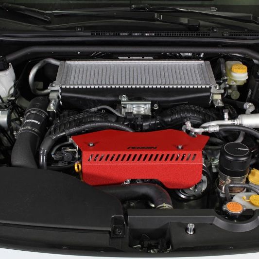 Perrin Performance PSP-ENG-153RD - PERPSP-ENG-153RD - PERRIN 22-25 Subaru WRX Pulley Cover - Red (TALL - For Use w/o PERRIN AOS) - Shipped in Europe - Tuningsupply.com