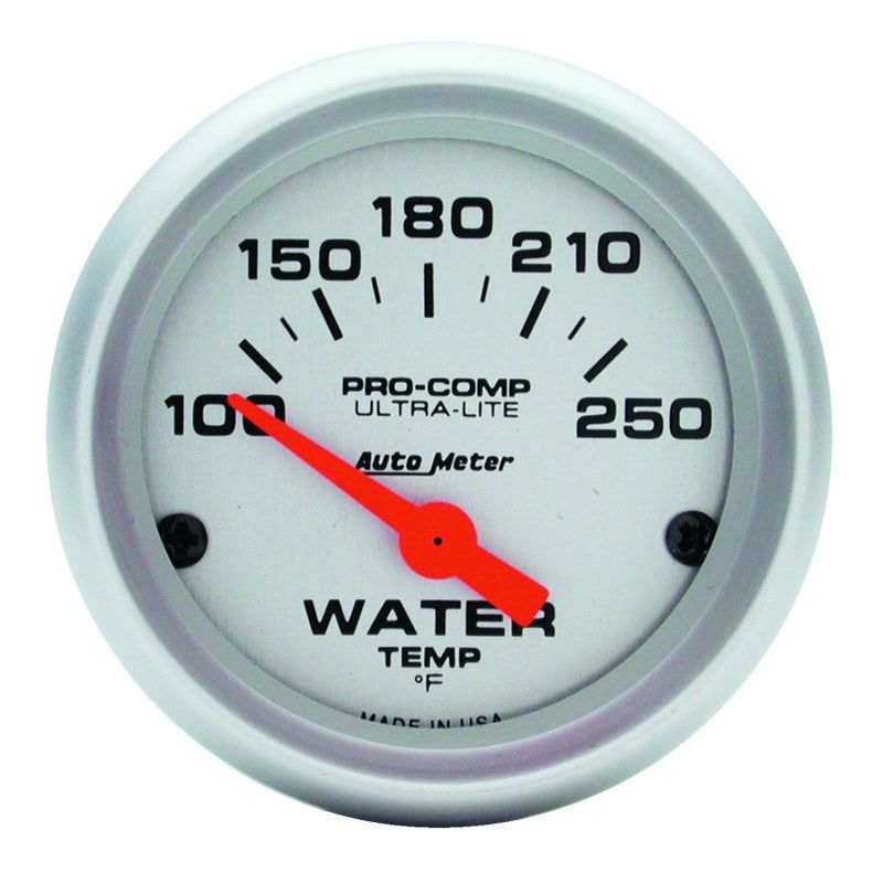 AutoMeter 4337 - ATM4337 - Autometer Ultra-Lite 52mm 100-250 Deg F Short Sweep ElectricWater Temp Gauge - Shipped in Europe - Tuningsupply.com