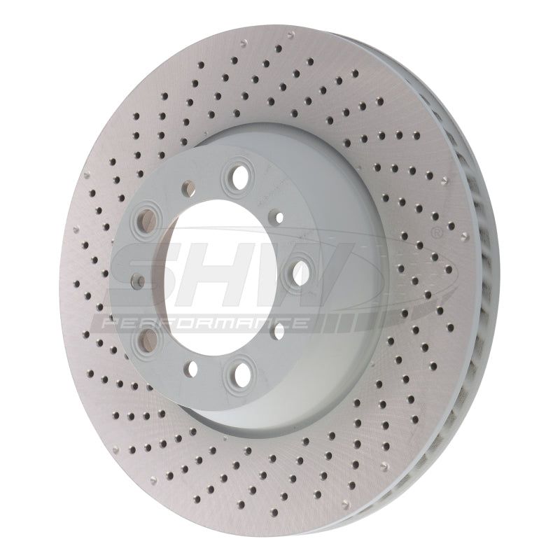SHW Performance PRL31524 - SHWPRL31524 - SHW 17-21 Porsche 911 Carrera 3.0L w/o Ceramic Brakes Left Rear Drilled MB Brake Rotor (9P1615601) - Shipped in Europe - Tuningsupply.com