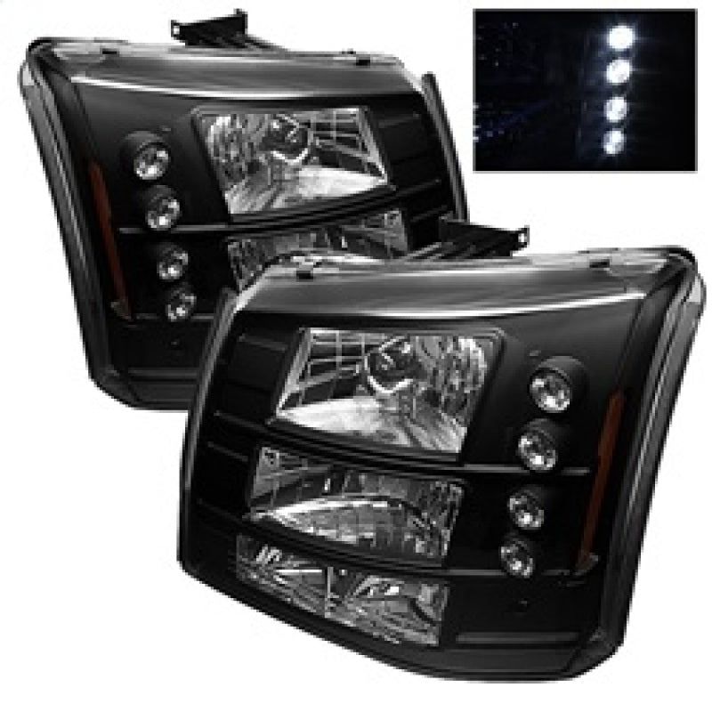 SPYDER 5012395 - SPY5012395 - Spyder Chevy Silverado 1500/2500 03-06 Bumper Lights Crystal Headlights Blk HD-YD-CS03-1PC-AM-BK - Shipped in Europe - Tuningsupply.com