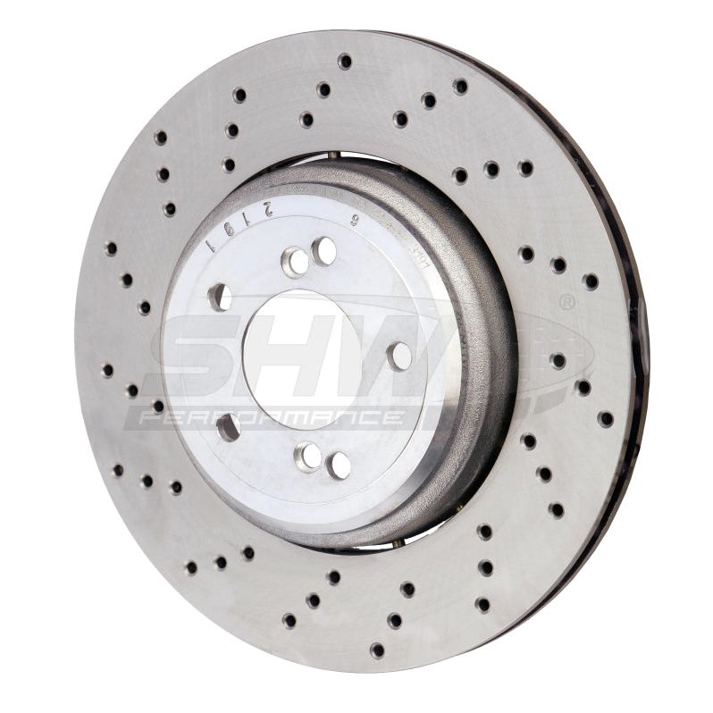 SHW Performance BRL42853 - SHWBRL42853 - SHW 08-13 BMW M3 4.0L Left Rear Cross-Drilled Lightweight Brake Rotor (34212283803) - Shipped in Europe - Tuningsupply.com