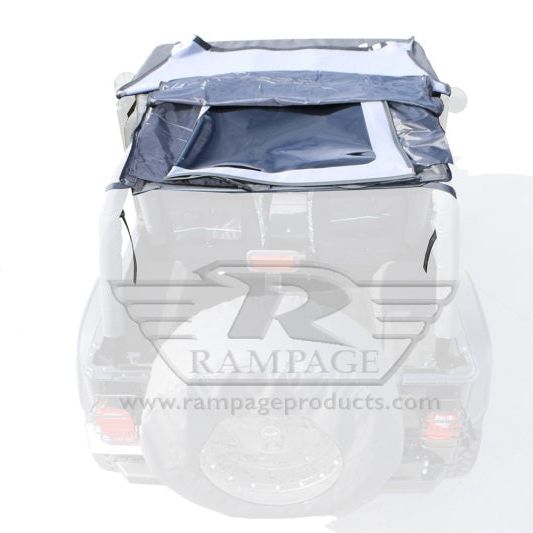 Rampage 109435 - RAM109435 - Rampage 1992-1995 Jeep Wrangler(YJ) Frameless Soft Top Kit - Black Diamond - Shipped in Europe - Tuningsupply.com