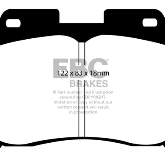 EBC DP31004C - EBCDP31004C - EBC 93-98 Toyota Supra 3.0 Twin Turbo Redstuff Front Brake Pads - Shipped in Europe - Tuningsupply.com