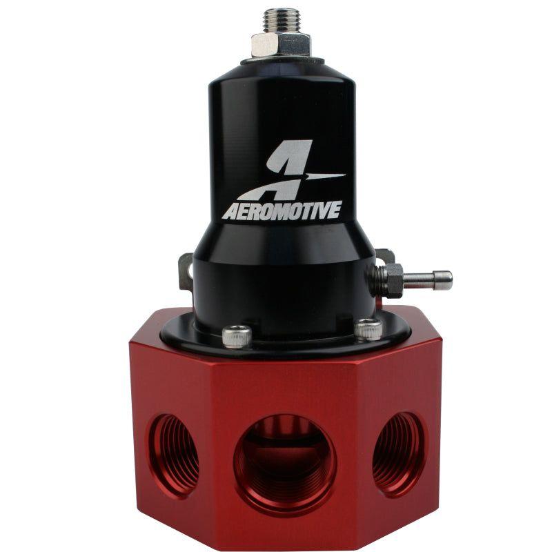 Aeromotive 13133 - AER13133 - Aeromotive Regulator - 30-120 PSI - .500 Valve - 4x AN-08 and AN-10 inlets / AN-10 Bypass - Shipped in Europe - Tuningsupply.com