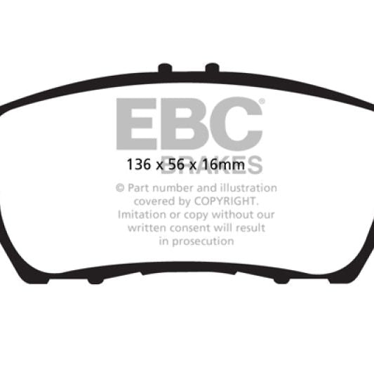 EBC DP32041C - EBCDP32041C - EBC 10-15 Honda CR-Z 1.5LL Hybrid Redstuff Front Brake Pads - Shipped in Europe - Tuningsupply.com