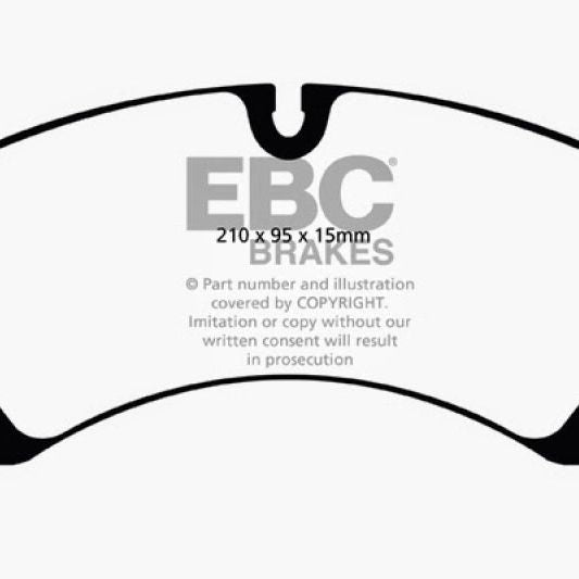EBC DP41835R - EBCDP41835R - EBC 10+ Porsche Cayenne 3.0 Supercharged Hybrid Yellowstuff Front Brake Pads - Shipped in Europe - Tuningsupply.com