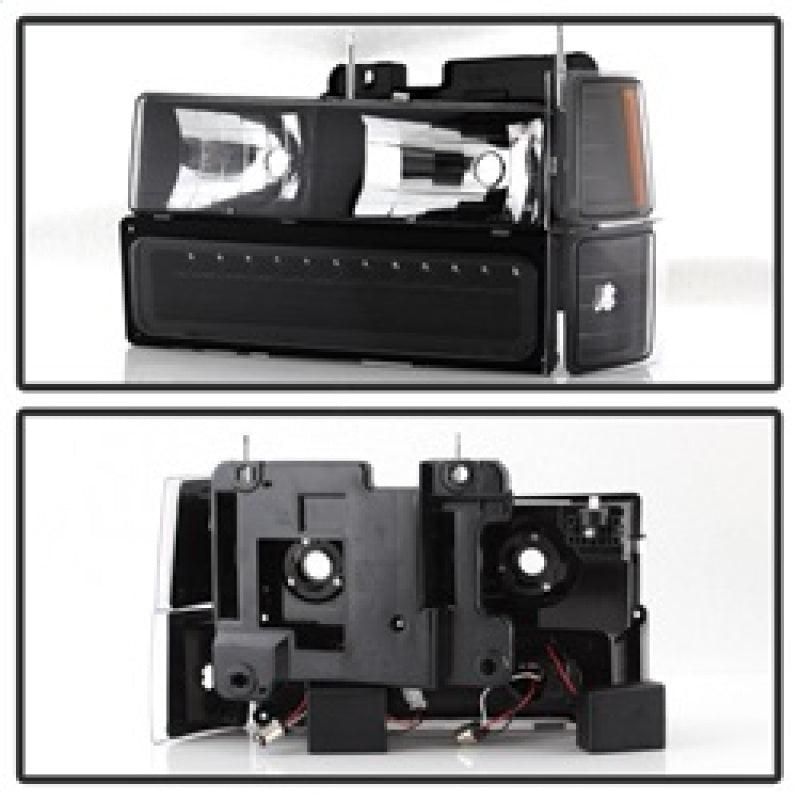 SPYDER 5069542 - SPY5069542 - xTune 92-94 Blazer Full Size Corner/LED Bumper Headlights Black HD-JH-CCK88-LED-AM-BK-SET - Shipped in Europe - Tuningsupply.com