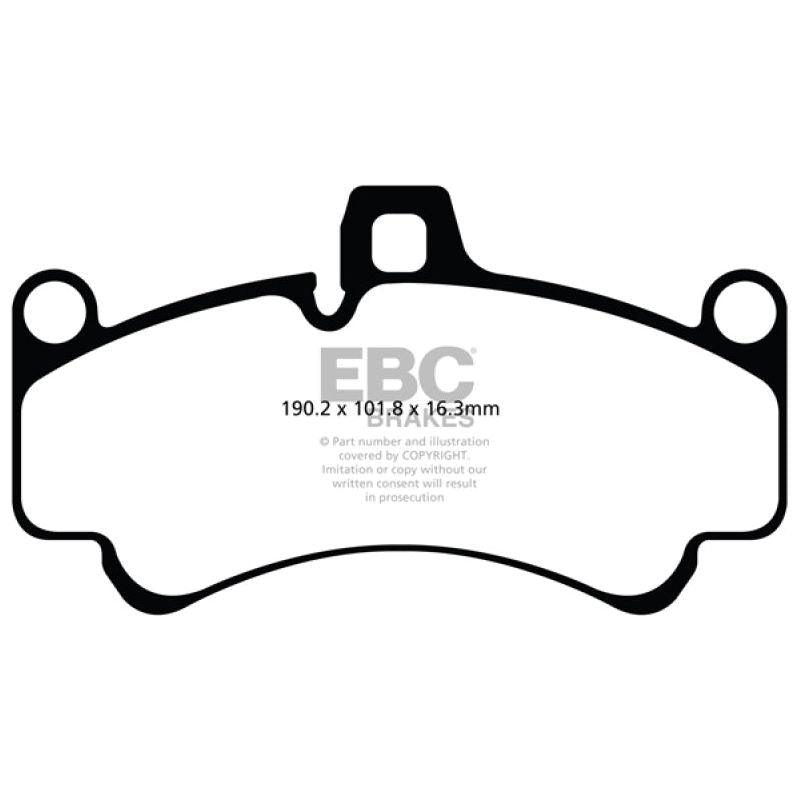 EBC DP41516R - EBCDP41516R - EBC 01-03 Porsche 911 (996) (Cast Iron Rotor only) 3.6 Twin Turbo GT2 Yellowstuff Front Brake Pads - Shipped in Europe - Tuningsupply.com