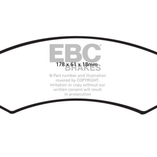 EBC DP41738R - EBCDP41738R - EBC 06-09 Chrysler Aspen 4.7 Yellowstuff Front Brake Pads - Shipped in Europe - Tuningsupply.com