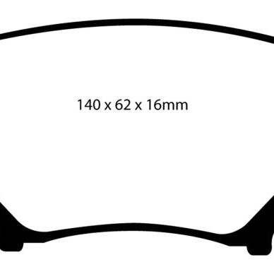 EBC DP41665R - EBCDP41665R - EBC 03-12 Mazda RX8 1.3 Rotary (Standard Suspension) Yellowstuff Front Brake Pads - Shipped in Europe - Tuningsupply.com