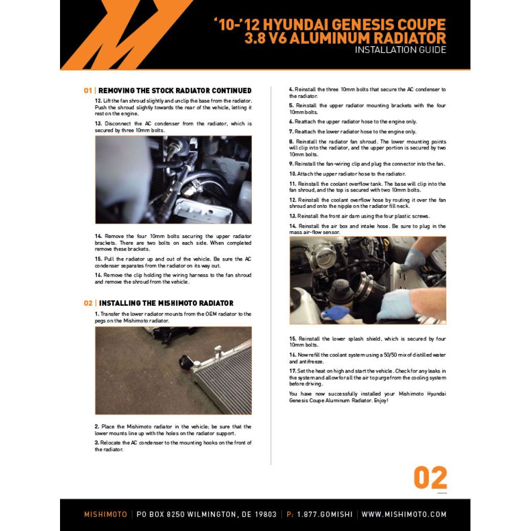 Mishimoto MMRAD-GEN6-10 - MISMMRAD-GEN6-10 - Mishimoto 10-12 Hyundai Genesis Coupe 3.8L V6 Performance Aluminum Radiator - Shipped in Europe - Tuningsupply.com