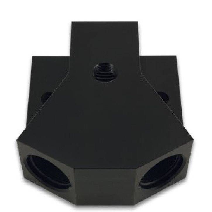 Vibrant 10893 - VIB10893 - Vibrant Billet Aluminum Y-Block Fitting with 1/8in NPT Port -8AN x Dual -8AN ORB - Shipped in Europe - Tuningsupply.com