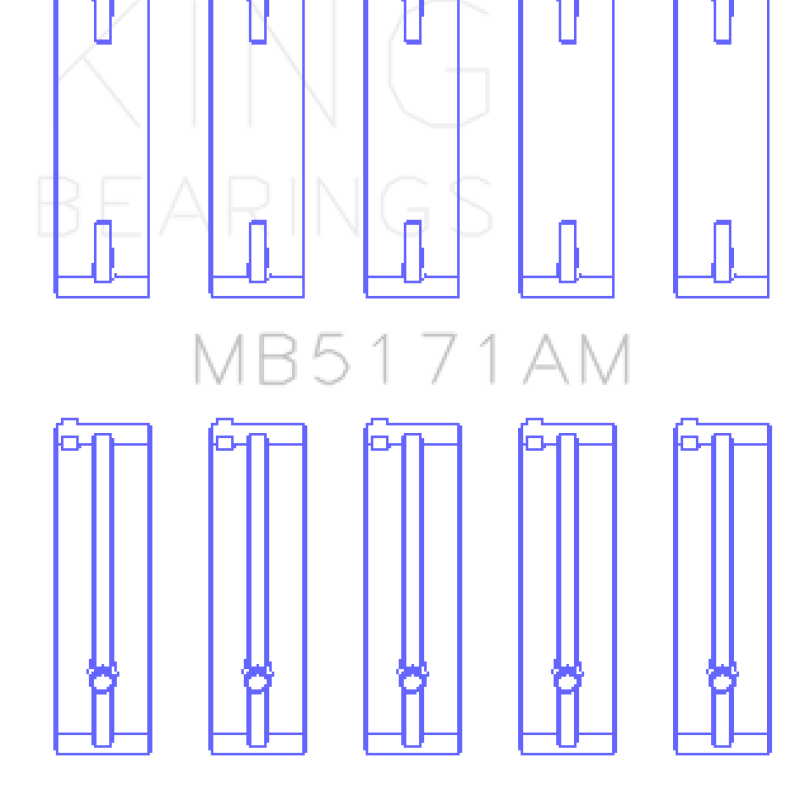 King Engine Bearings GMB5171AM - KINGMB5171AM - King Engine Bearings Mazda FS-DE L4/FP L4/FS L4 DOHC 16 Valve Main Bearing Set - Size STD - Shipped in Europe - Tuningsupply.com