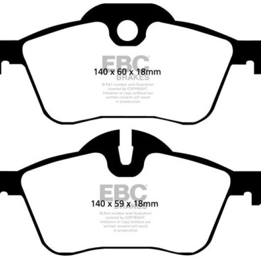 EBC DP41388R - EBCDP41388R - EBC 02-03 Mini Hardtop 1.6 Yellowstuff Front Brake Pads - Shipped in Europe - Tuningsupply.com