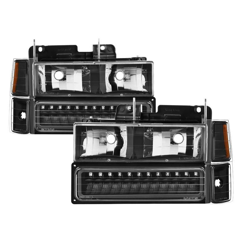 SPYDER 5069542 - SPY5069542 - xTune 92-94 Blazer Full Size Corner/LED Bumper Headlights Black HD-JH-CCK88-LED-AM-BK-SET - Shipped in Europe - Tuningsupply.com