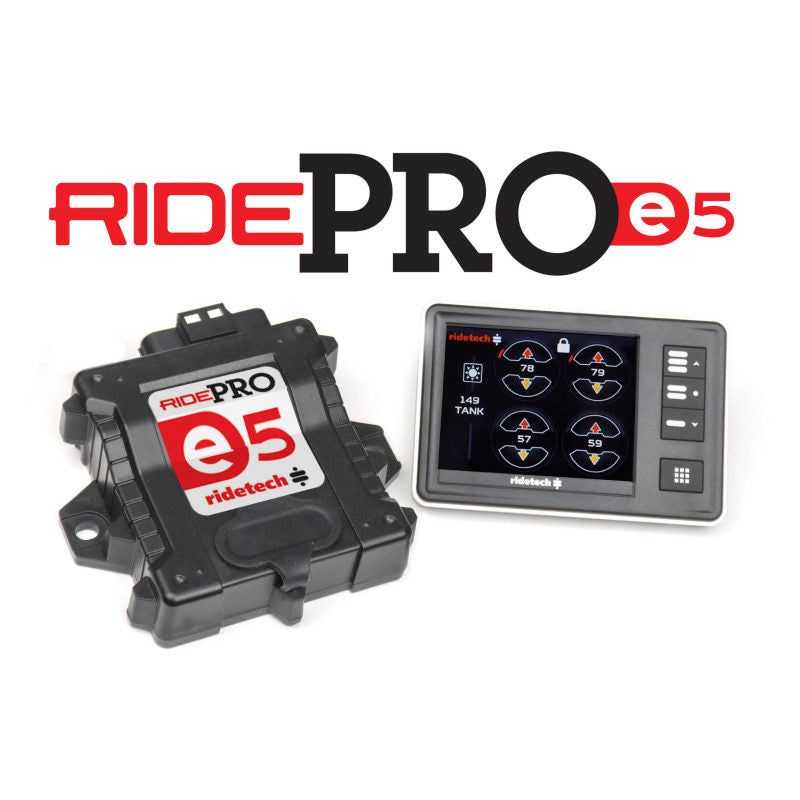 Ridetech 30514100 - RID30514100 - Ridetech RidePro E5 Air Ride Suspension Control System 5 Gallon Dual Compressor AirPod 1/4in Valves - Shipped in Europe - Tuningsupply.com