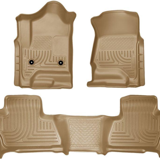 Husky Liners 99213 - HSL99213 - Husky Liners 2015 Chevy/GMC Suburban/Yukon XL WeatherBeater Combo Tan Front & 2nd Seat Floor Liners - Shipped in Europe - Tuningsupply.com