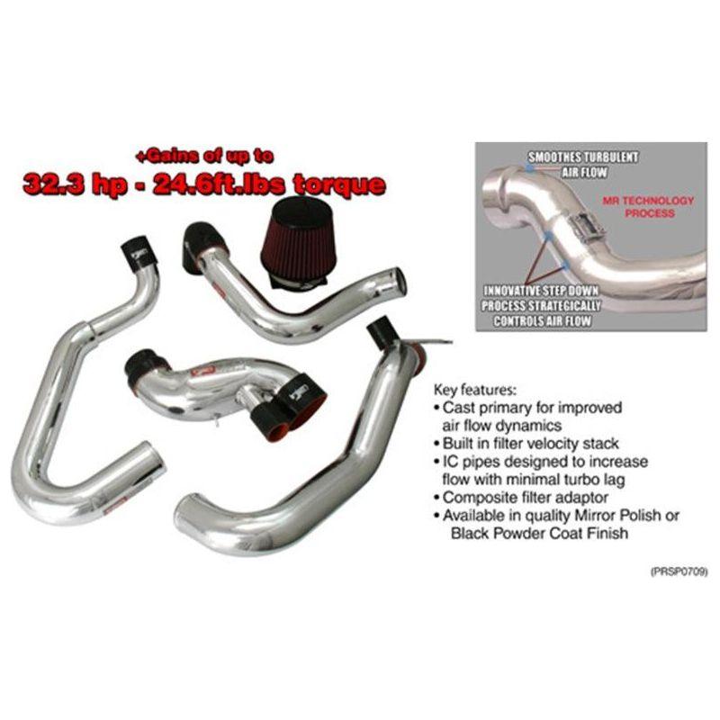 Injen SP1898BLK - INJSP1898BLK - Injen 03-06 Evo 8/9/MR Cast Aluminum Intake System w/ Full Intercooler Piping Black Short Ram Intake - Shipped in Europe - Tuningsupply.com