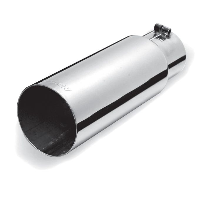 Gibson 500350 - GIB500350 - Gibson Round Single Wall Straight-Cut Tip - 3.5in OD/3in Inlet/12in Length - Stainless - Shipped in Europe - Tuningsupply.com