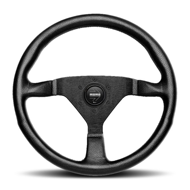 MOMO MCL35BK3B - MOMMCL35BK3B - Momo Montecarlo Steering Wheel 350 mm - Black Leather/Red Stitch/Black Spokes - Shipped in Europe - Tuningsupply.com